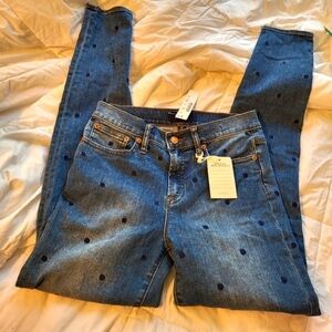 NWT J.Crew 5/6 28T high rise Polka Dots
